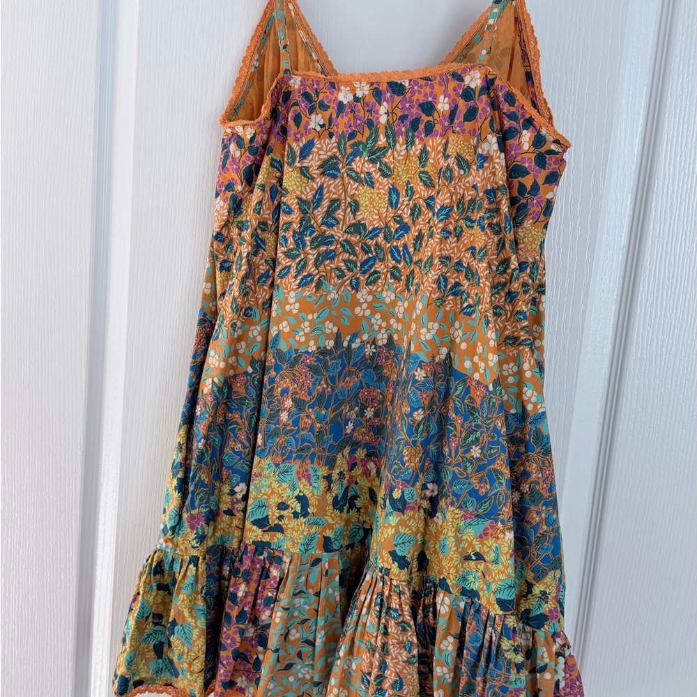 LOVE THE LABEL Opal Mini Dress in Orange Multi Samira Print - Picture 3 of 9